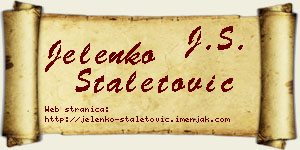 Jelenko Staletović vizit kartica